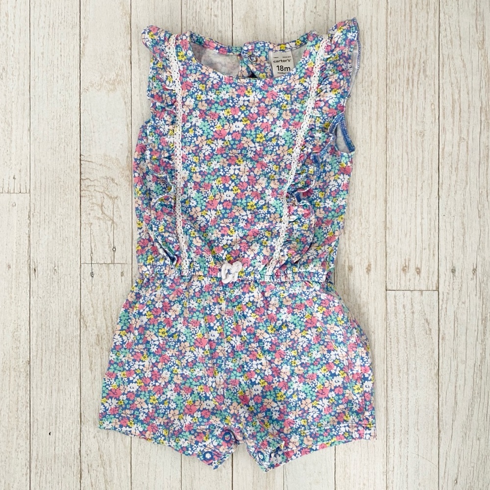 🌷🌼 Floral Ruffle Flutter Sleeve Romper / Jumper